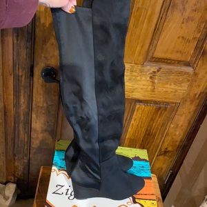 Brand new over the knee wedge heel boot